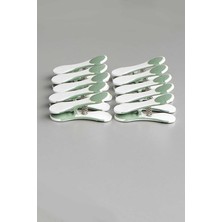 CetKing Home Yeni Nesil Silikon Çamaşır Mandalı, Iz Bırakmayan Süper Güçlü Paslanmaz Kırılmaz Mandal Seti 10'lu, Yeşil