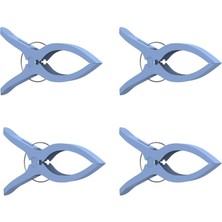 CetKing Mandal Plaj Havlusu Şezlong Sabitleyici Halı Asma Mandalı Çamaşır Klipsi Havlu Kıyafet Tutucu (4, Mavi)