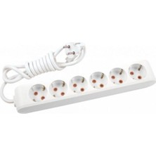 CetKing 6 Lı 3 * 1,5 mm Ttr 7 Metre Uzatma Kablosu Seyyar Uzatma Kablosu