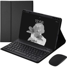 CetKing Galaxy Tab A9+ Plus 11 Inç SM-X210 ile Uyumlu Bluetooth Klavyeli Kılıfı + Mouse