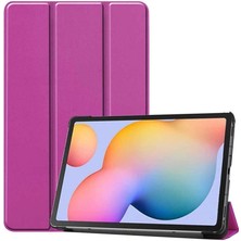 CetKing Aksesuar Mor 3. Jenerasyon Smart Cover Standlı 1-1 Kılıf-Mor Lenovo Tab M10 TB-328F ile Uyumlu