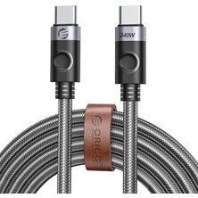 CetKing 240W 5A Pd Type-C To Type-C Hızlı Şarj ve Data Kablosu 1.5 Metre Siyah