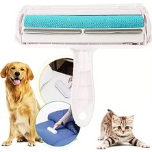 CetKing Enfein Kedi Köpek Sürgülü Tüy Toplayıcı Hazneli 2 Yönlü Kıyafet Koltuk Halı Yatak Kıl Toz Tüy Toplayıcı Sürgülü Gırgır Mavi
