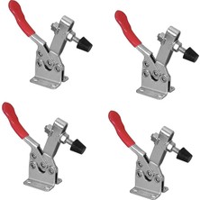 CetKing 20327 Hızlı Serbest Bırakma Yatay Geçiş Kelepçesi 201B - 300 Lb Tutma Kapasitesi ve Kauçuk Basınç Ucu, 4pk