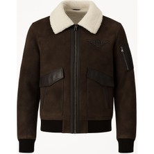 Moda Kahverengi Içi Kürklü Deri Ceket