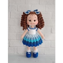 Oyuncak Park Blue Moon Kıvırcık Saçlı Karnaval Bebek Amigurumi Organik Oyuncak
