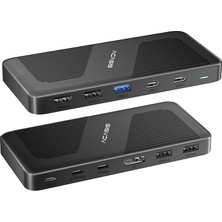 CetKing 11 In 1, 40GBPS Usb4, 1xdp 8k 60Hz, 1xtype-C 40 GBPS(8K60 Veya 2X4K60), 2xtype-C 5gbps, 1xtype-A Usb3.0, 4xusb2.0 Type-A, 100W Pd, Aluminyum Kasa, Windows ve Mac Os Uyumlu Usb4 Docking Statio
