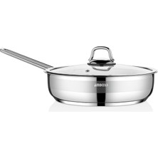 CetKing Saphire 28X8 4,5 Lt Cam Kapaklı Çelik Tava 4806