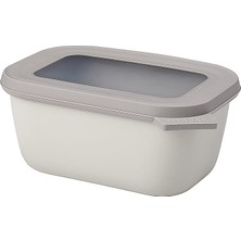 CetKing Multi Bowl Cirqula Rectangular Dikdörtgen Saklama Kabı 750 Ml-Nordic White-Iskandinav Beyazı