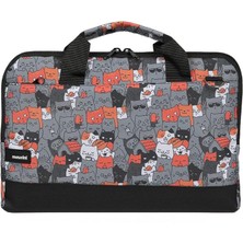 CetKing 13'' - 13.3'' Taban Korumalı, Omuz Askılı Desenli Macbook Air-Pro Laptop Çantası (Catlantis)