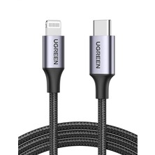 CetKing Mfi Lisanslı Usb-C & Lightning Örgülü Data ve Şarj Kablosu, 2 Metre, Siyah, 60761