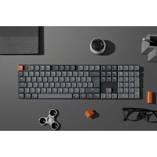 CetKing K5 MAX%100 Brown Switch Kablosuz Türkçe Mekanik Karbon Siyah Gaming Klavye (K5M-H3-TR)