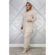 Pys Giyim Kadın Beden Taş Detaylı Tesettür Takım