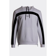 Ncs Jeans Erkek Sweatshirt Kapüşonlu Yan Fermuar Detaylı Sportswear Beyaz 1658