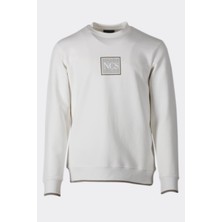 Ncs Jeans Erkek Sweatshirt Bisiklet Yaka Beyaz 1675