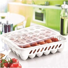 Yumurta Kapalı Saklama Kabı 24'lü Beyaz