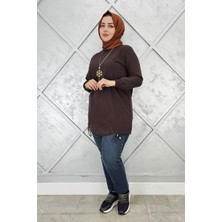 Pys Giyim Kadın Taş ve Kolye  Detaylı Tesettür Tunik