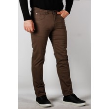 Ncs Jeans Erkek Chino Pantolon Gabardin Slim Fit Dar Kesim Vizon 2160