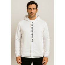 Ncs Jeans Erkek Sweatshirt Kapüşonlu Beyaz 1657