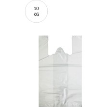 Beyaz Atlet Poşet Küçük Boy 25X45 cm Takriben 1.110 Adet 10 kg