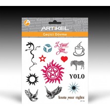 Artikel Artikel ART-066 Geçici Dövme 15,5 x 15,5 cm Geçici Tattoo