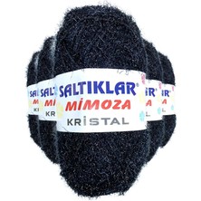 5 Adet Mimoza Kristal Işıltılı Şal Patik Yelek Ipi Siyah