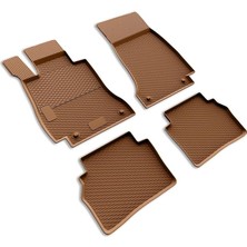 CetKing 3D Havuzlu Kauçuk Paspas Kahverengi Mercedes E Serisi W214 Sedan (2024 ve Sonrası) ile Uyumlu