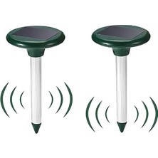 CetKing Dualpest Solar Ultrasonik Yılan, Köstebek, Fare, Kemirgen Hayvan Kovucu, 2 Adet, Su Geçirmez, Ultrasonik, Güneş Hücreli