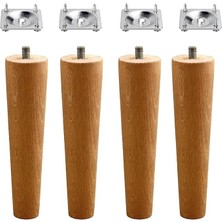 CetKing Set Ahşap 12 cm Mobilya Koltuk Kanepe Sehpa Masa Ayağı Ayakları M8 Civatalı Bağlantı Aparatlı