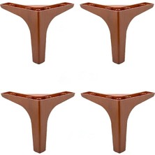 CetKing 4 Adet Sedef Lüks Mobilya Kanepe Sehpa Tv Ünitesi Koltuk Ayağı 14 cm Ahşap Desenli Ayak