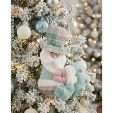 Urunia Ekose Şapkalı Peluş Noel Baba Süsü