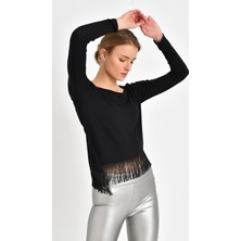 Quincey Püsküllü Triko Bluz