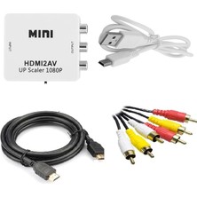 CetKing To Av Rca Tos Çevirici + HDMI Kablo + Rca Kablo