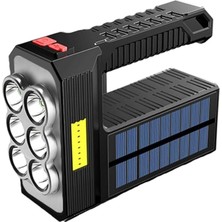 CetKing Enerjili 8 Gözlü Kamp Lambası Solar ve Uzun Menzilli Kamp Feneri Yüksek Performanslı Işıldak