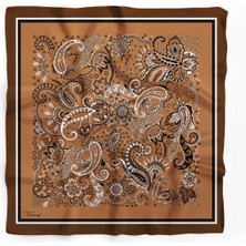 Dscarf Kadın Fular Bandana Eşarp 90CM Çok Renkli Desenli Yumuşak Saten Kumaş ile Şık Tasarım