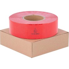 CetKing 3 Metre Tüvtürk Onaylı Reflektör Fosforlu Şerit Bant Kırmızı