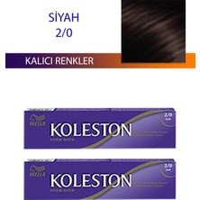 2 Adet Single Tüp Boya Saç Boyası Siyah 2/0