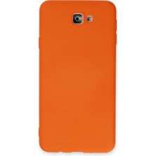 Eco Port Samsung Galaxy J7 Prime Kılıf Nano Içi Kadife Silikon - Turuncu