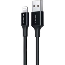 CetKing iPhone Lightning 2.4A Data ve Şarj Kablosu Siyah 1 Metre