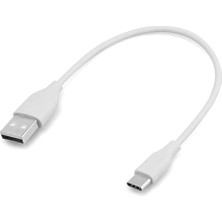 CetKing Yetty Type-C Kısa Hızlı Powerbank Şarj ve Data Kablosu 2.1A Beyaz 20CM (Type-C)