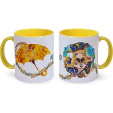 Define Moyas Genshin Impact Navia Porselen Kupa Bardak – Anime Tasarım – Çift Taraflı Baskı – Parlak Yüzey