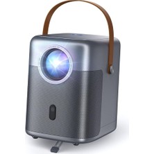 CetKing H300A Android Tv 4K Destekli Projeksiyon Cihazı +Auto Focus+Auto Keystone 6g Wi-Fi+5.2 Bluetooth 240 Inç Yansıtma+Hifi Dolby Ses Sistemi Koyu Gri