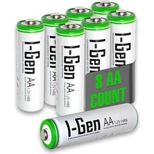 CetKing B108 8 Adet Aa 2700 Mah Şarj Edilebilir Kalem Pil 1.2V Ni-Mh Şarjlı Pil