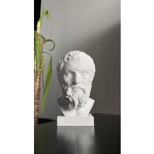 CetKing Büst Filozof Epikuros Antik Yunan Filozofu Epikür Heykel Kitaplık Dekor 15 cm