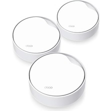 CetKing Deco X50-POE 3-Pack, AX3000 Mbps, Poe Destekli, Dual-Band, 2,5gbps Ethernet Portu, 150 Cihaza Kadar Bağlantı, 600 M² 'ye Kadar Kapsama, Mobil Uygulama ile Kolay Kurulum, Wi-Fi 6 Mesh Sistemi