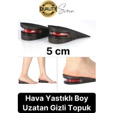 Unisex Gizli Topuk Yükseltici, Hava Yastıklı, Boy Uzatma Tabanlığı