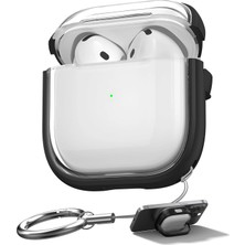 Caseonn Apple Airpods 2/1. Nesil Kılıf Renkli Kenar Kilitli Kapak Lacivert