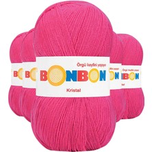 5 Adet Kristal El Örgü Lif Ipi Koyu Pembe 98403