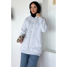 Julude Kapüşonlu Şardonlu Tesettür Sweatshirt P-00019654