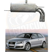 Egzozcum Audi A3 - Leon Fr-Golf 7 Çift Çıkışlı Arka Susturucu Egzoz Eksoz
